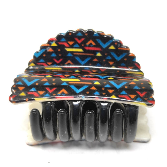 Textured Fancy Plastic Hair Clutcher / Hair Claw for Girls and Women (98-01i Clutcher)