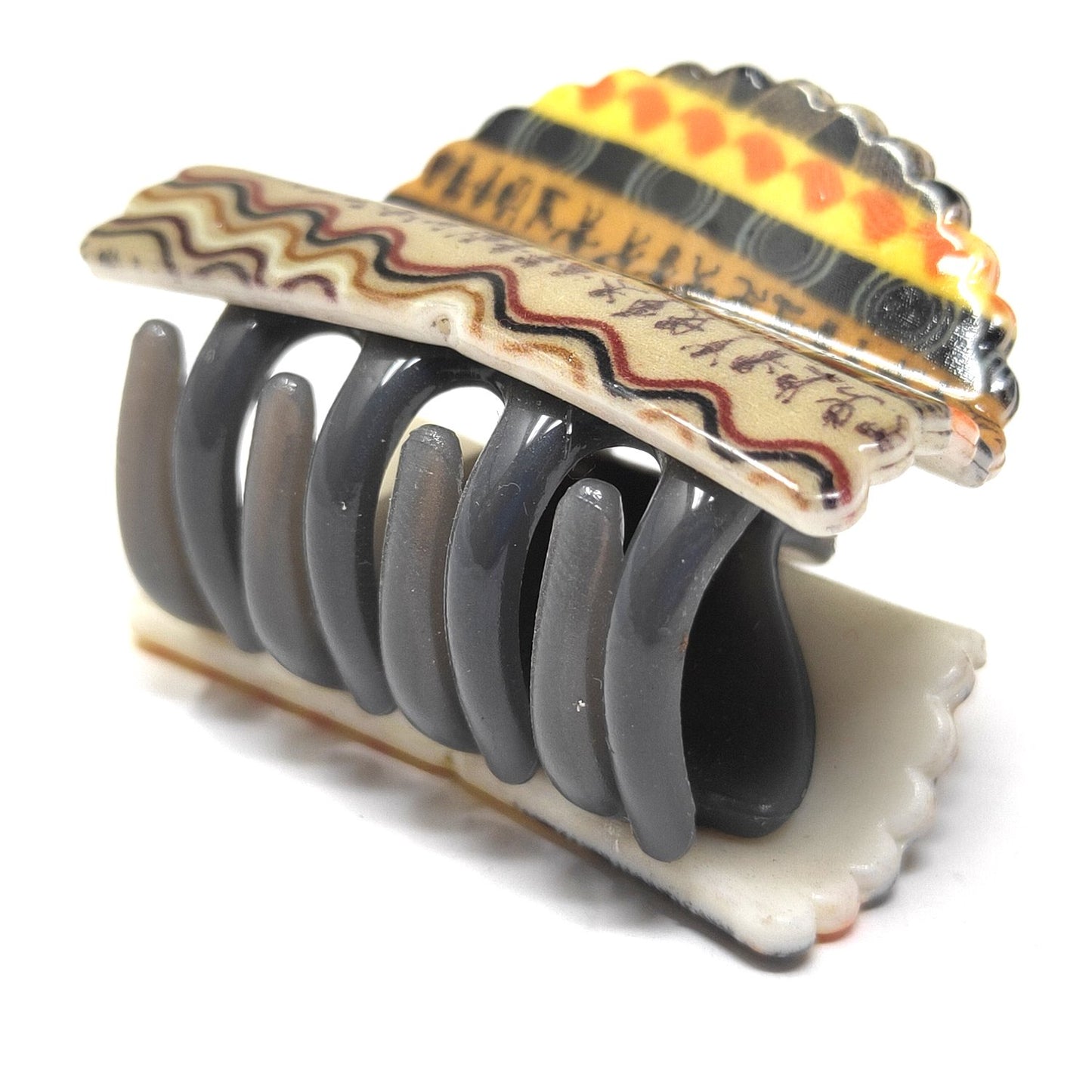 Textured Fancy Plastic Hair Clutcher / Hair Claw for Girls and Women (98-01 J Clutcher)