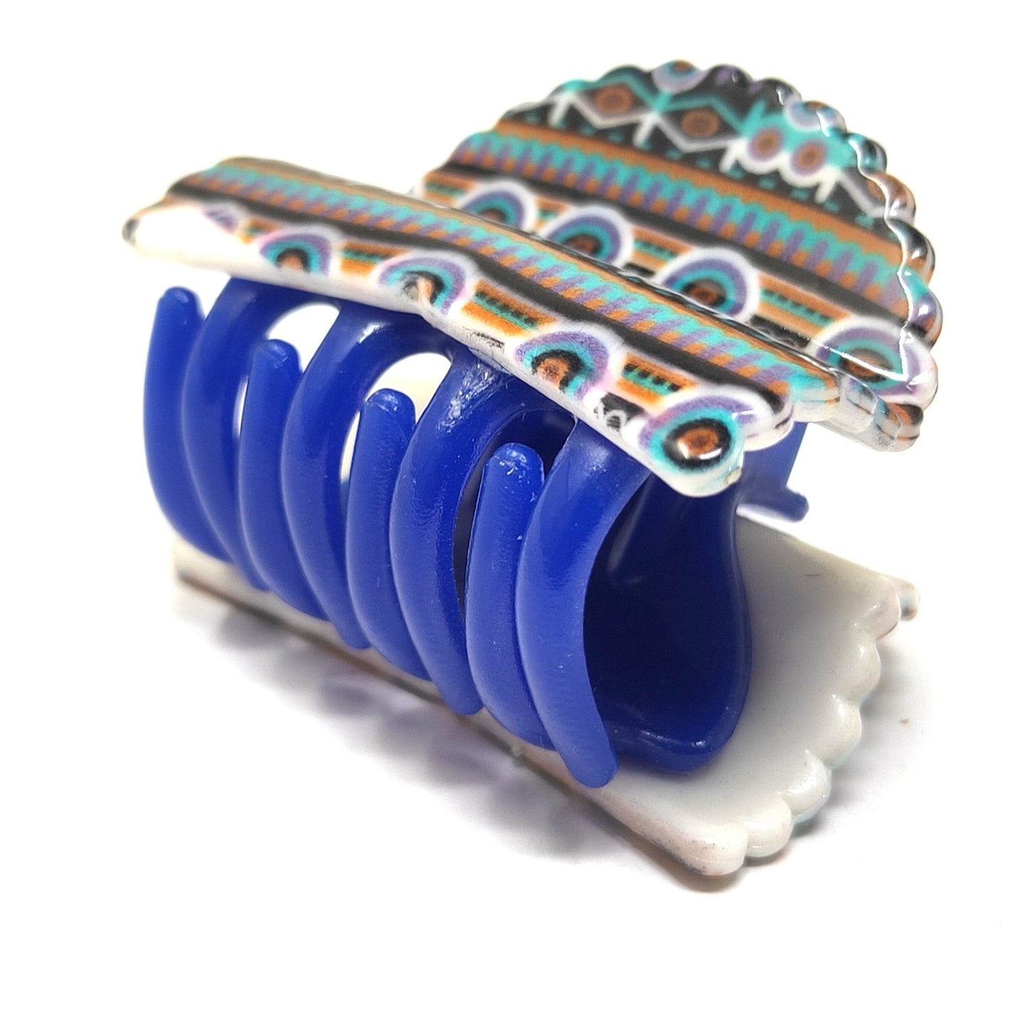 Textured Fancy Plastic Hair Clutcher / Hair Claw for Girls and Women (98-01 K Clutcher)