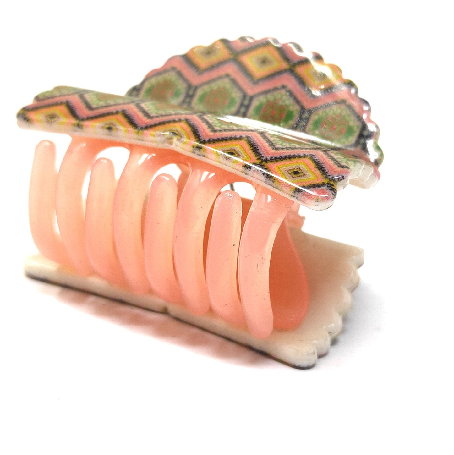 Textured Fancy Plastic Hair Clutcher / Hair Claw for Girls and Women (98-01 M Clutcher)