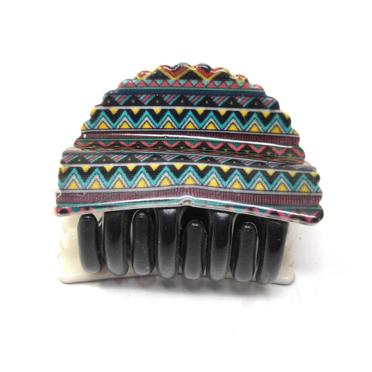 Textured Fancy Plastic Hair Clutcher / Hair Claw for Girls and Women (98-01 P Clutcher)