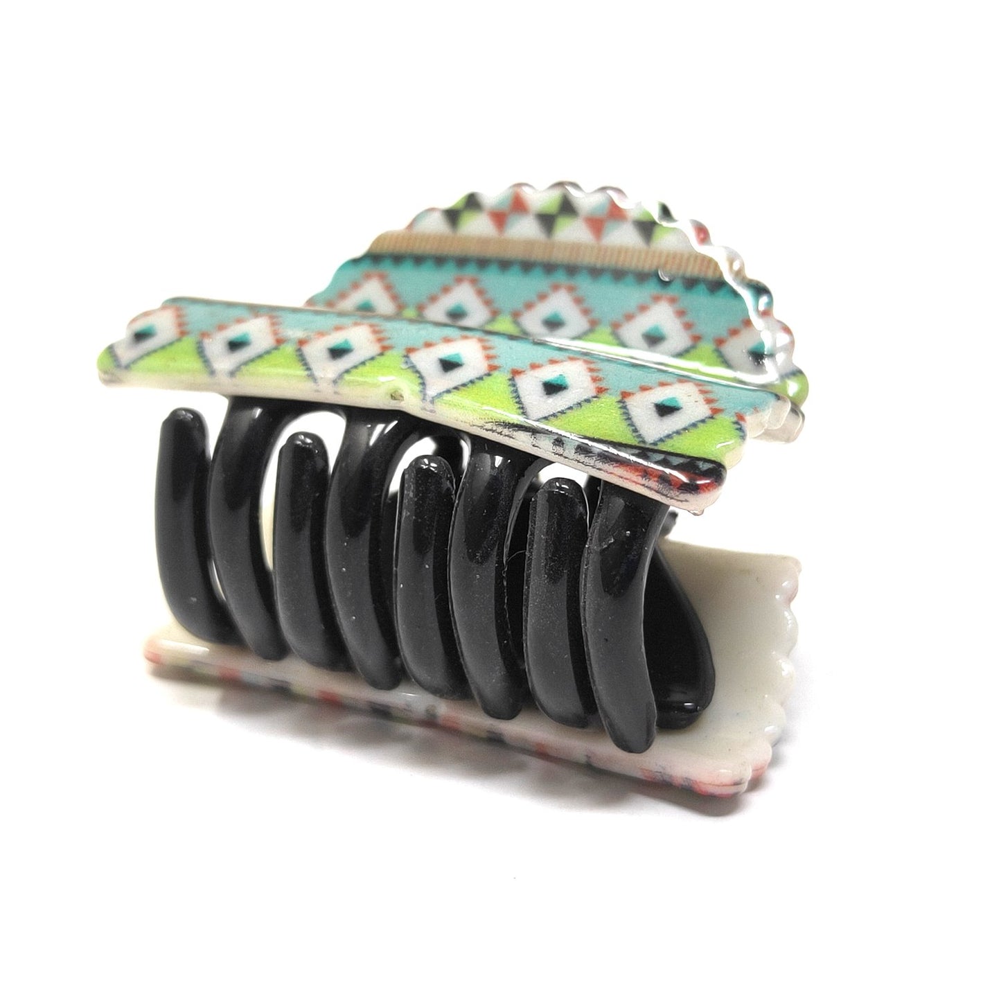 Textured Fancy Plastic Hair Clutcher / Hair Claw for Girls and Women (98-01 R Clutcher)