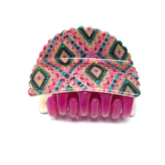 Textured Fancy Plastic Hair Clutcher / Hair Claw for Girls and Women (98-01 S Clutcher)