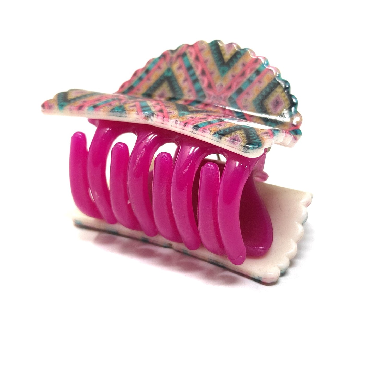 Textured Fancy Plastic Hair Clutcher / Hair Claw for Girls and Women (98-01 S Clutcher)