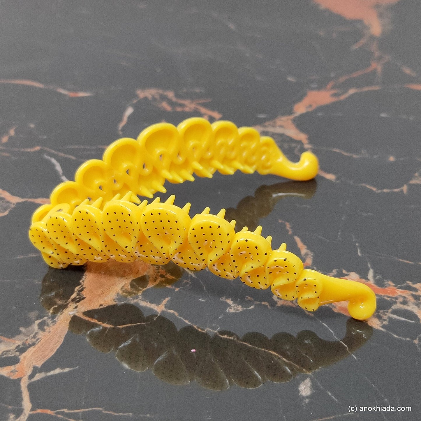Ruffle Design Small Yellow Banana Hair Clip for Girls & Woman (98-15h Banana Hair Clips)