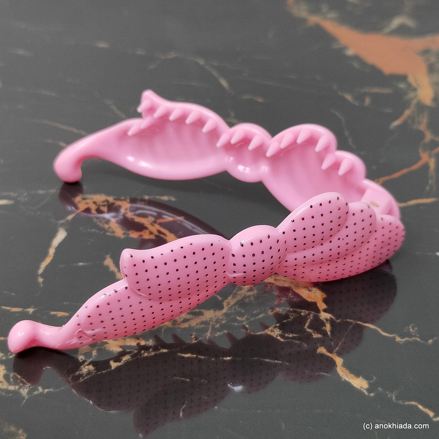 Butterfly Design Small Baby Pink Banana Hair Clip for Girls & Woman (98-16a Banana Hair Clips)