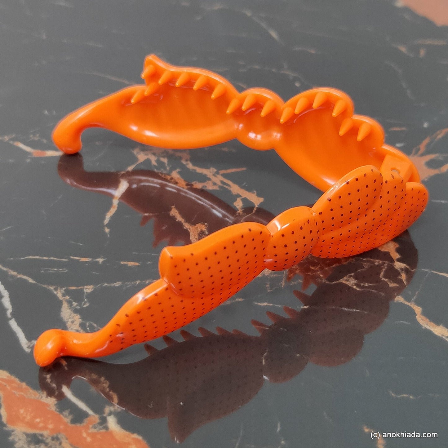 Butterfly Design Small Orange Banana Hair Clip for Girls & Woman (98-16c Banana Hair Clips)