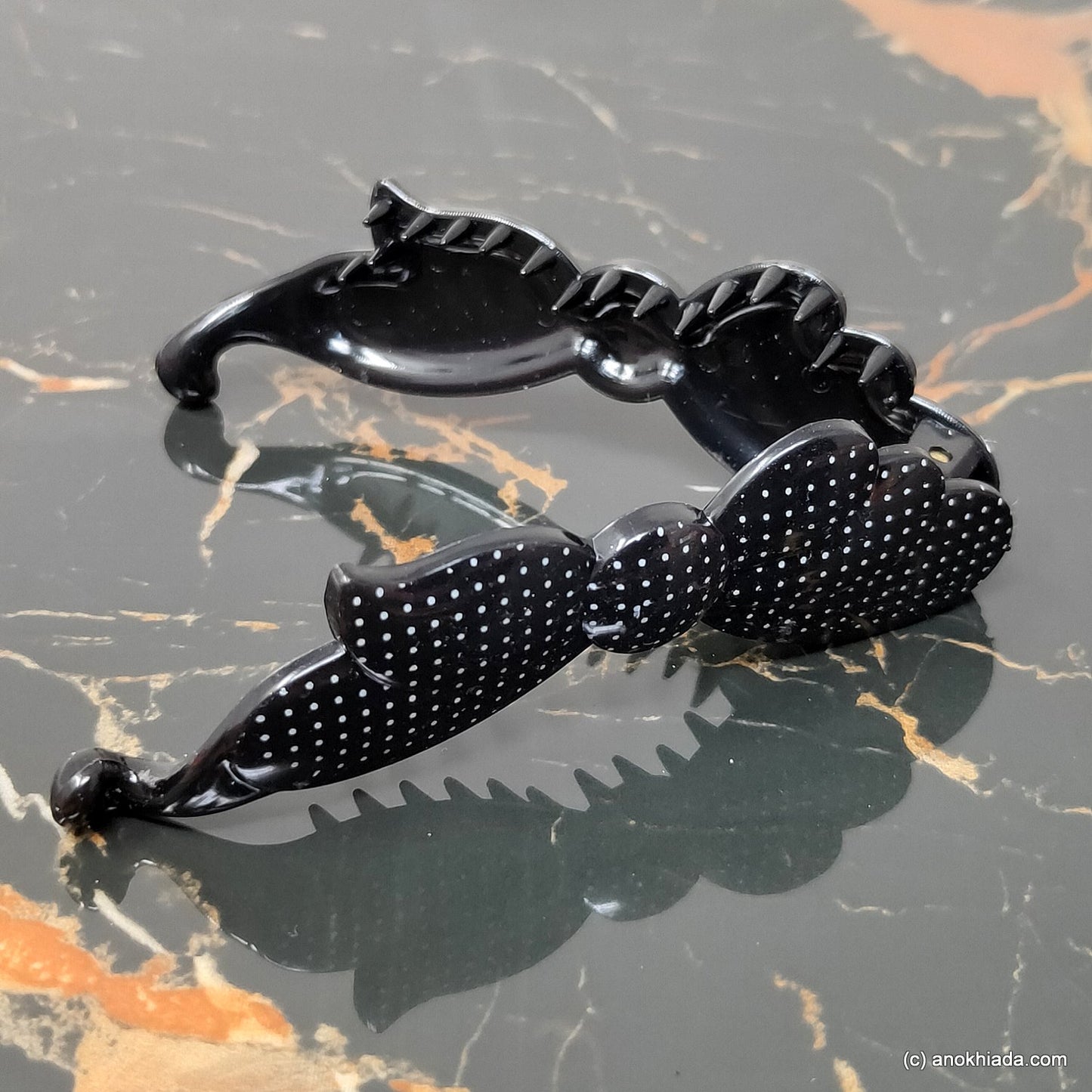 Butterfly Design Small Black Banana Hair Clip for Girls & Woman (98-16d Banana Hair Clips)