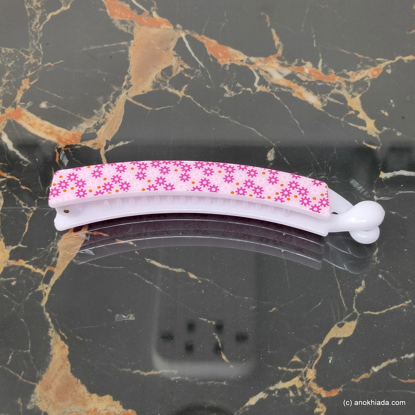 Floral Print Banana Hair Clip for Girls & Woman (98-18a Banana Hair Clips)
