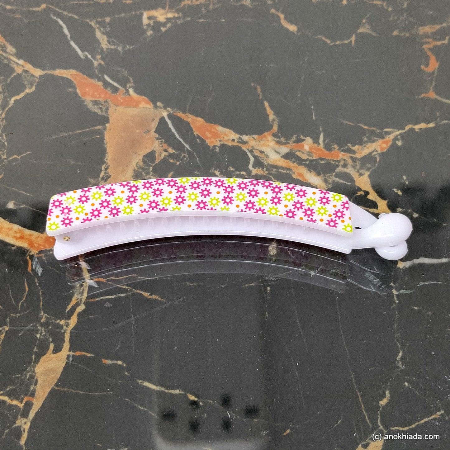 Floral Print Banana Hair Clip for Girls & Woman (98-18b Banana Hair Clips)