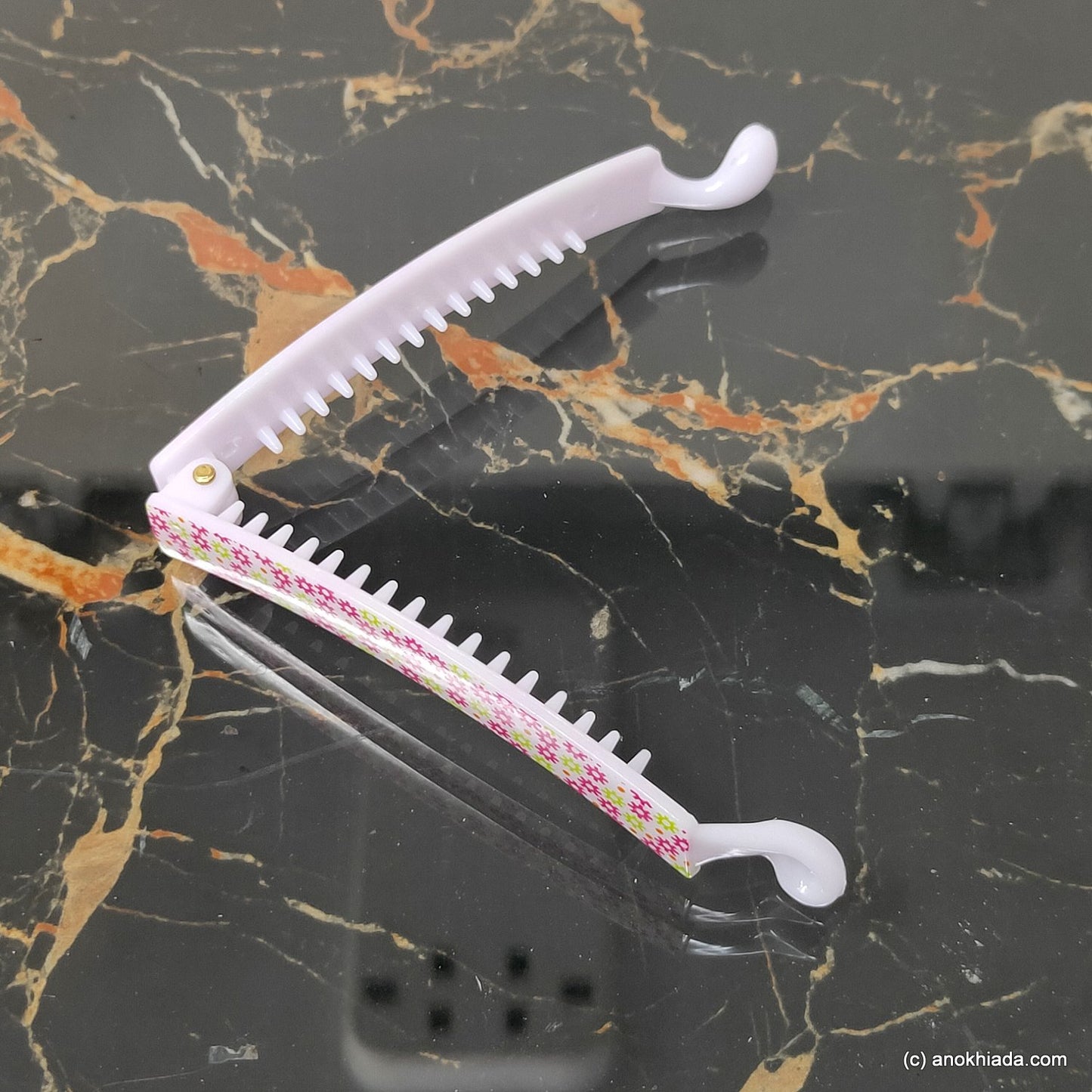 Floral Print Banana Hair Clip for Girls & Woman (98-18b Banana Hair Clips)