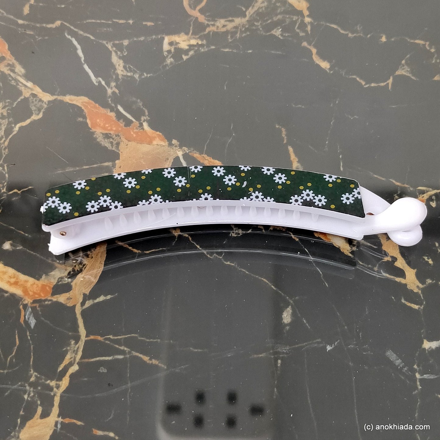 Floral Print Banana Hair Clip for Girls & Woman (98-18d Banana Hair Clips)