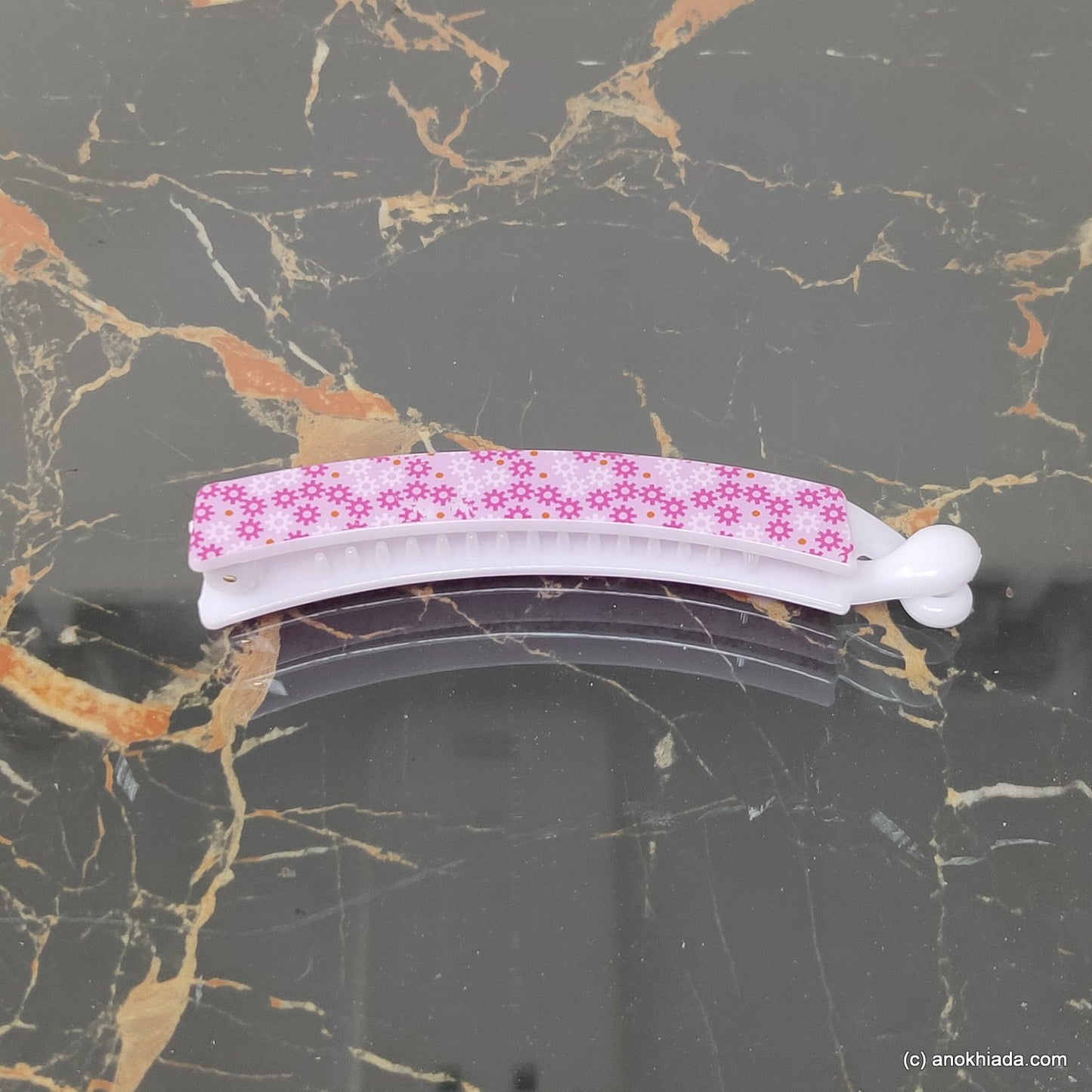 Floral Print Banana Hair Clip for Girls & Woman (98-18e Banana Hair Clips)