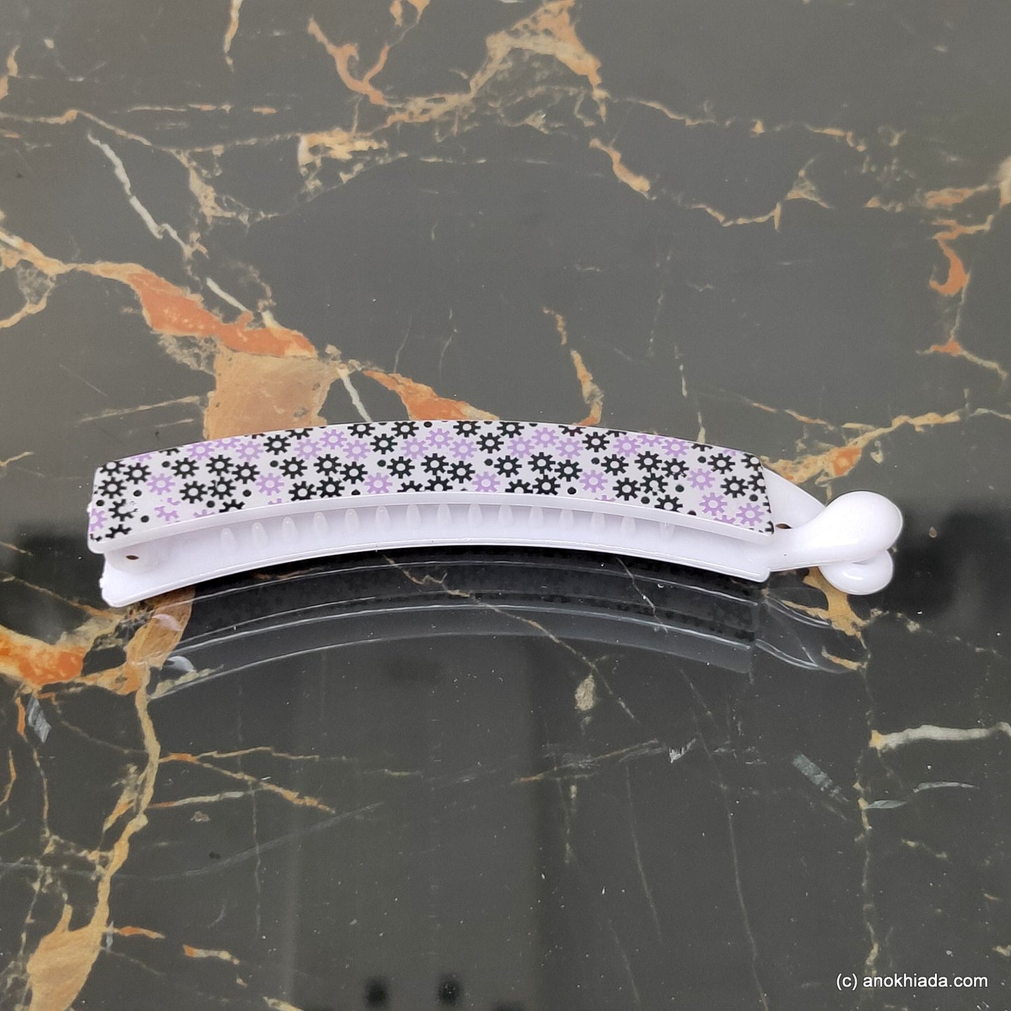 Floral Print Banana Hair Clip for Girls & Woman (98-18f Banana Hair Clips)