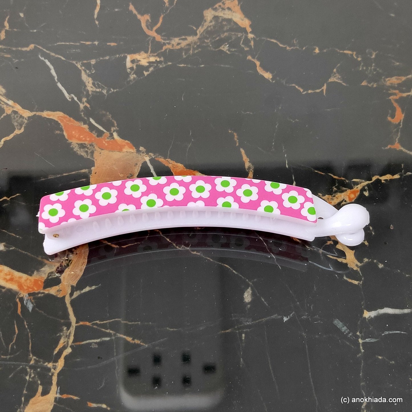 Floral Print Banana Hair Clip for Girls & Woman (98-19a Banana Hair Clips)