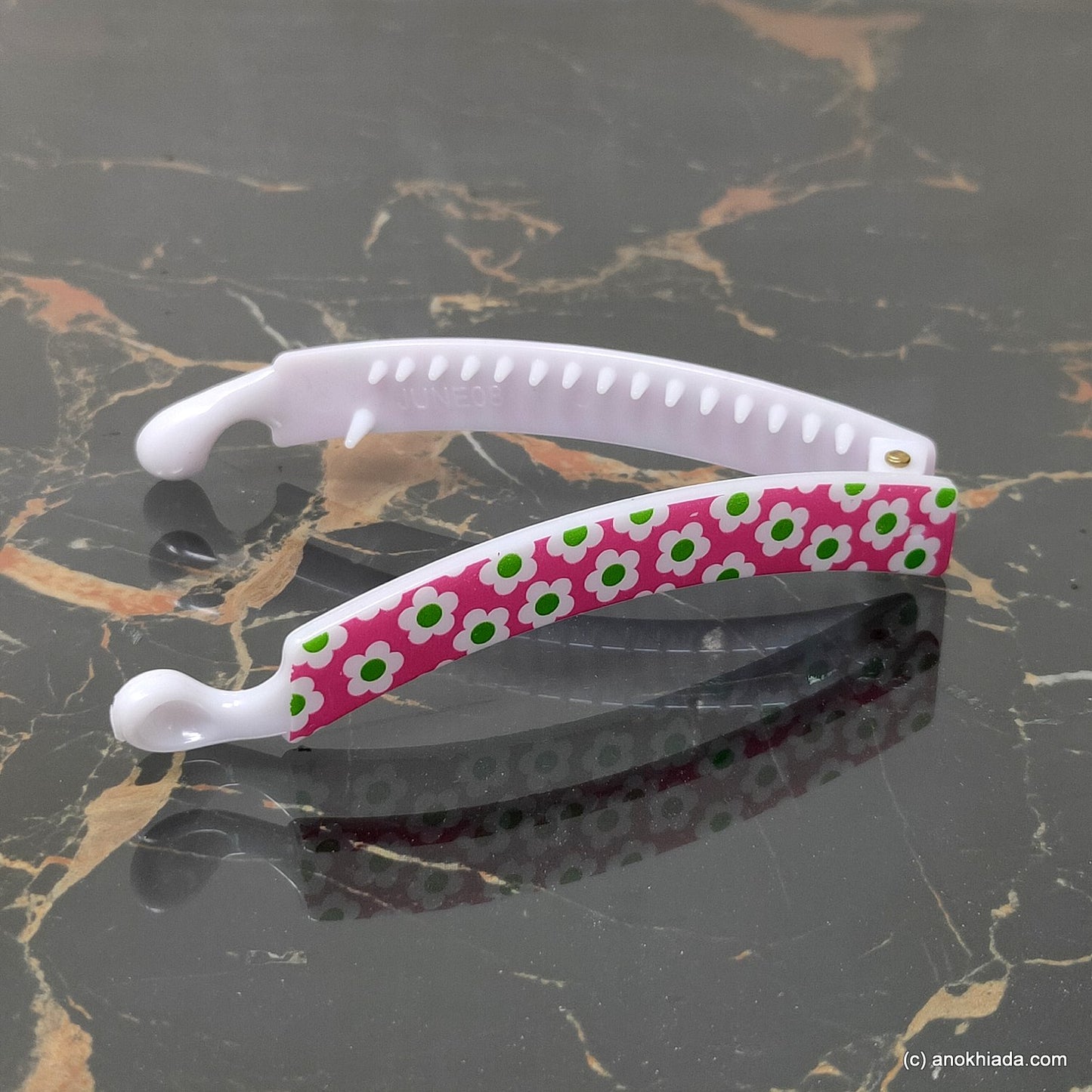 Floral Print Banana Hair Clip for Girls & Woman (98-19a Banana Hair Clips)