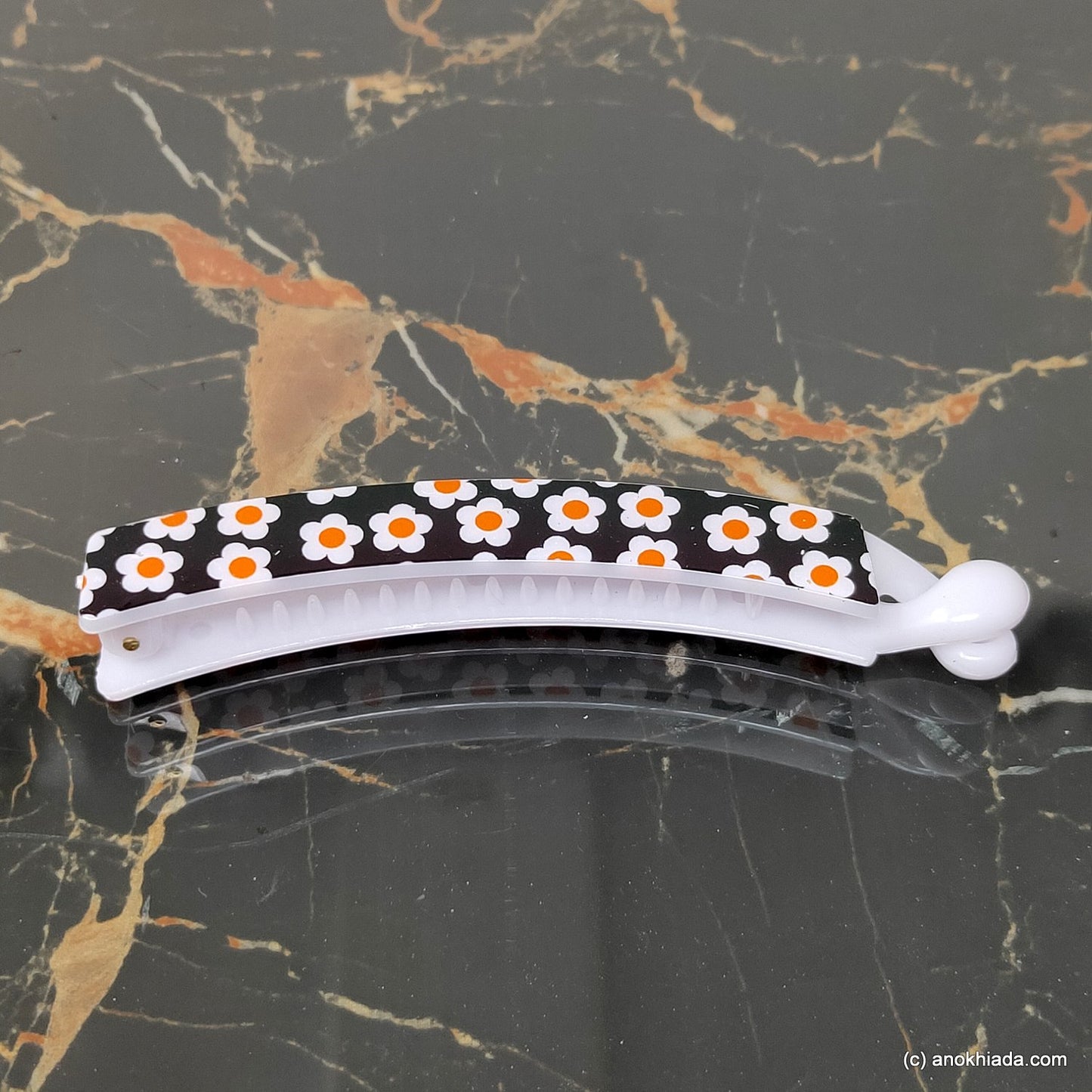Floral Print Banana Hair Clip for Girls & Woman (98-19b Banana Hair Clips)