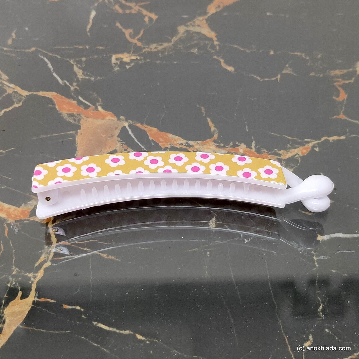 Floral Print Banana Hair Clip for Girls & Woman (98-19c Banana Hair Clips)