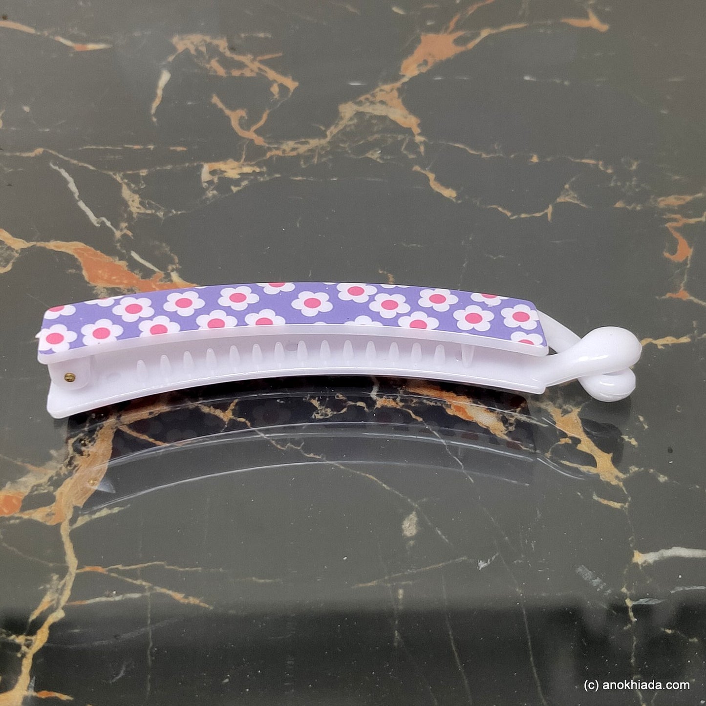 Floral Print Banana Hair Clip for Girls & Woman (98-19d Banana Hair Clips)