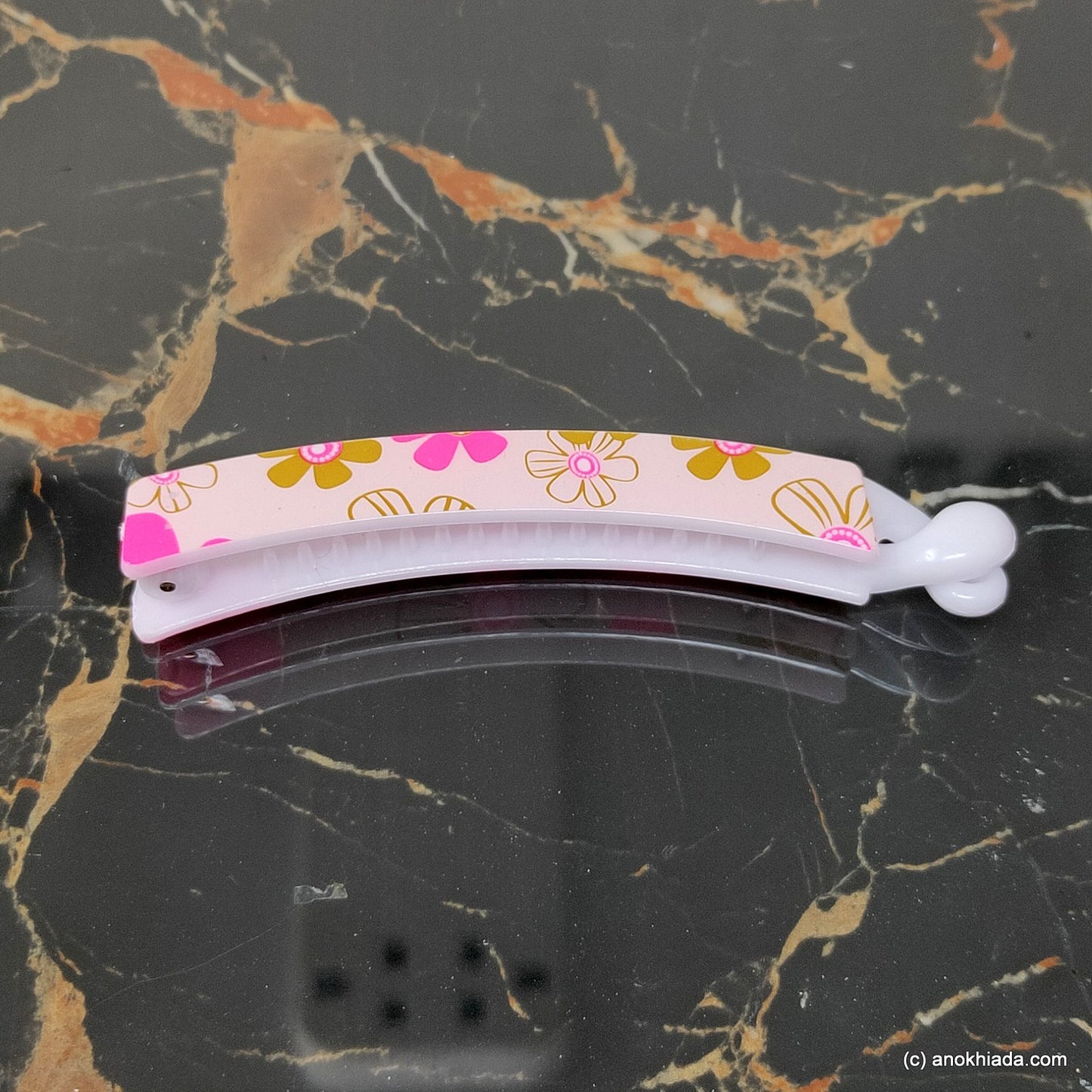 Floral Print Banana Hair Clip for Girls & Woman (98-20b Banana Hair Clips)