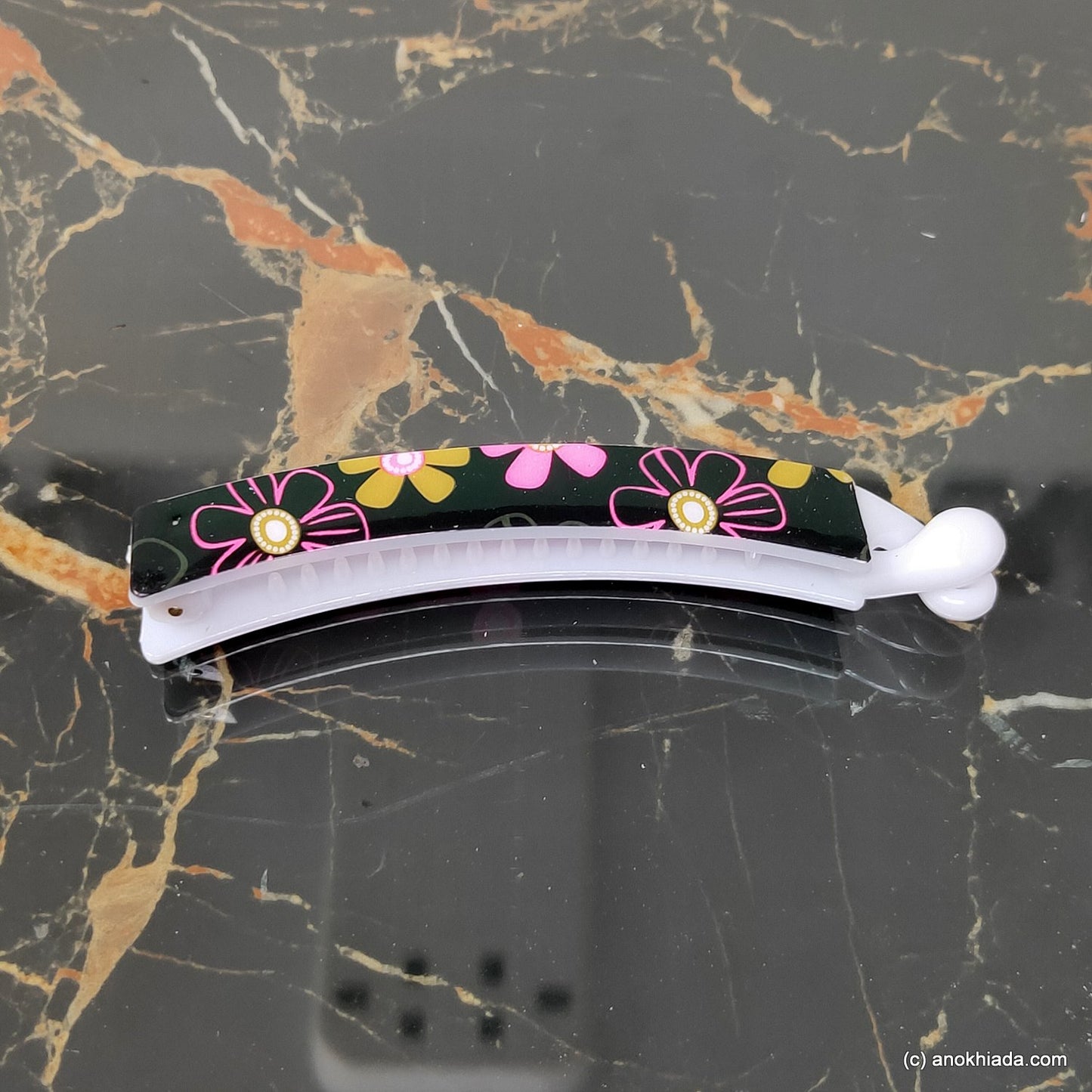 Floral Print Banana Hair Clip for Girls & Woman (98-20c Banana Hair Clips)