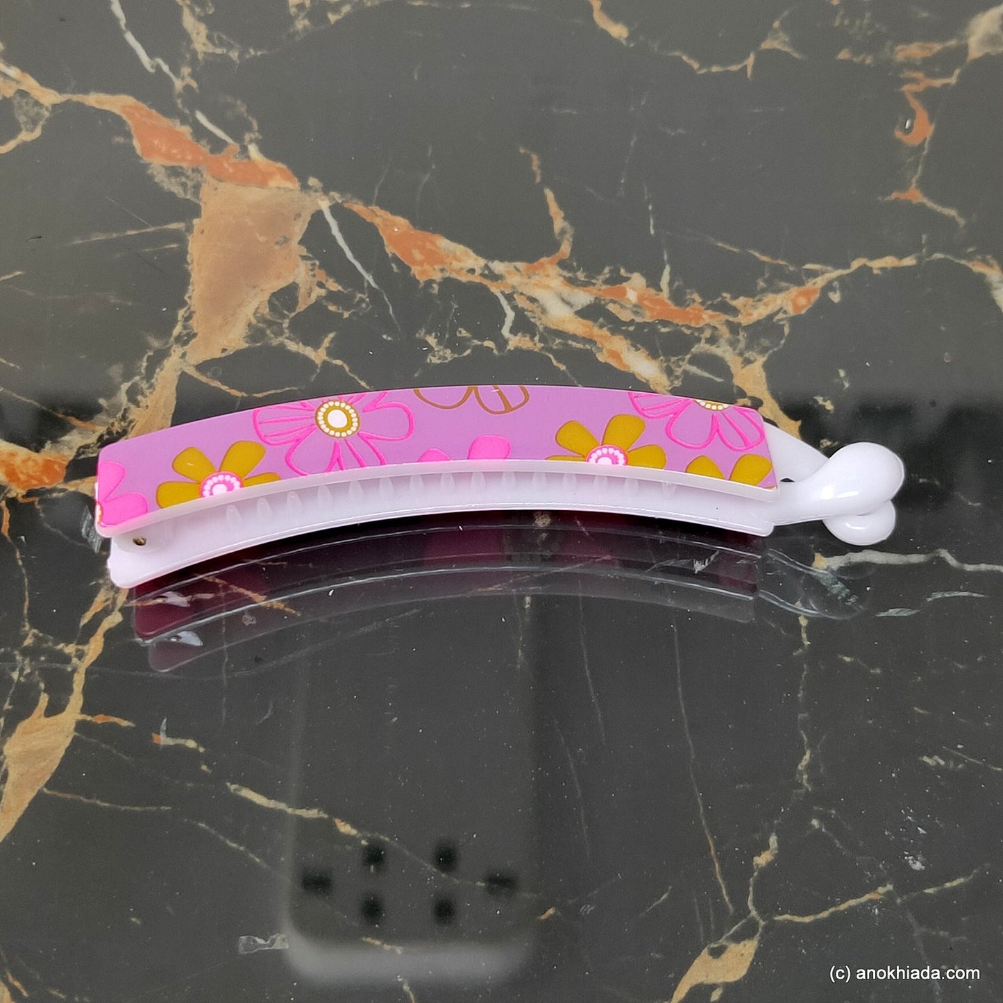 Floral Print Banana Hair Clip for Girls & Woman (98-20d Banana Hair Clips)