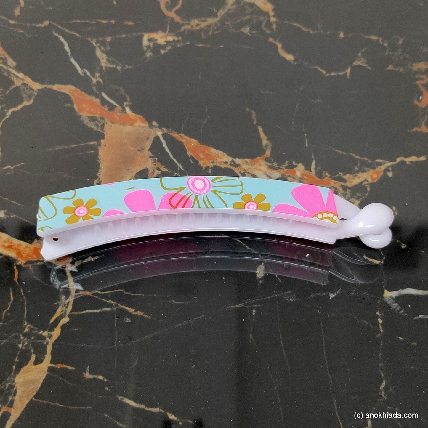 Floral Print Banana Hair Clip for Girls & Woman (98-20e Banana Hair Clips)