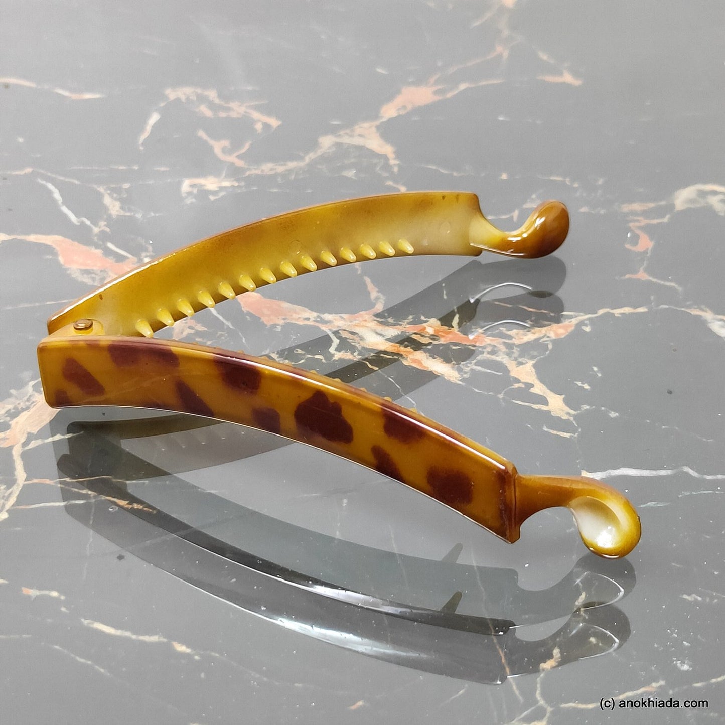 Tiger Print Banana Hair Clip for Girls & Woman (98-23e, Banana Hair Clips)