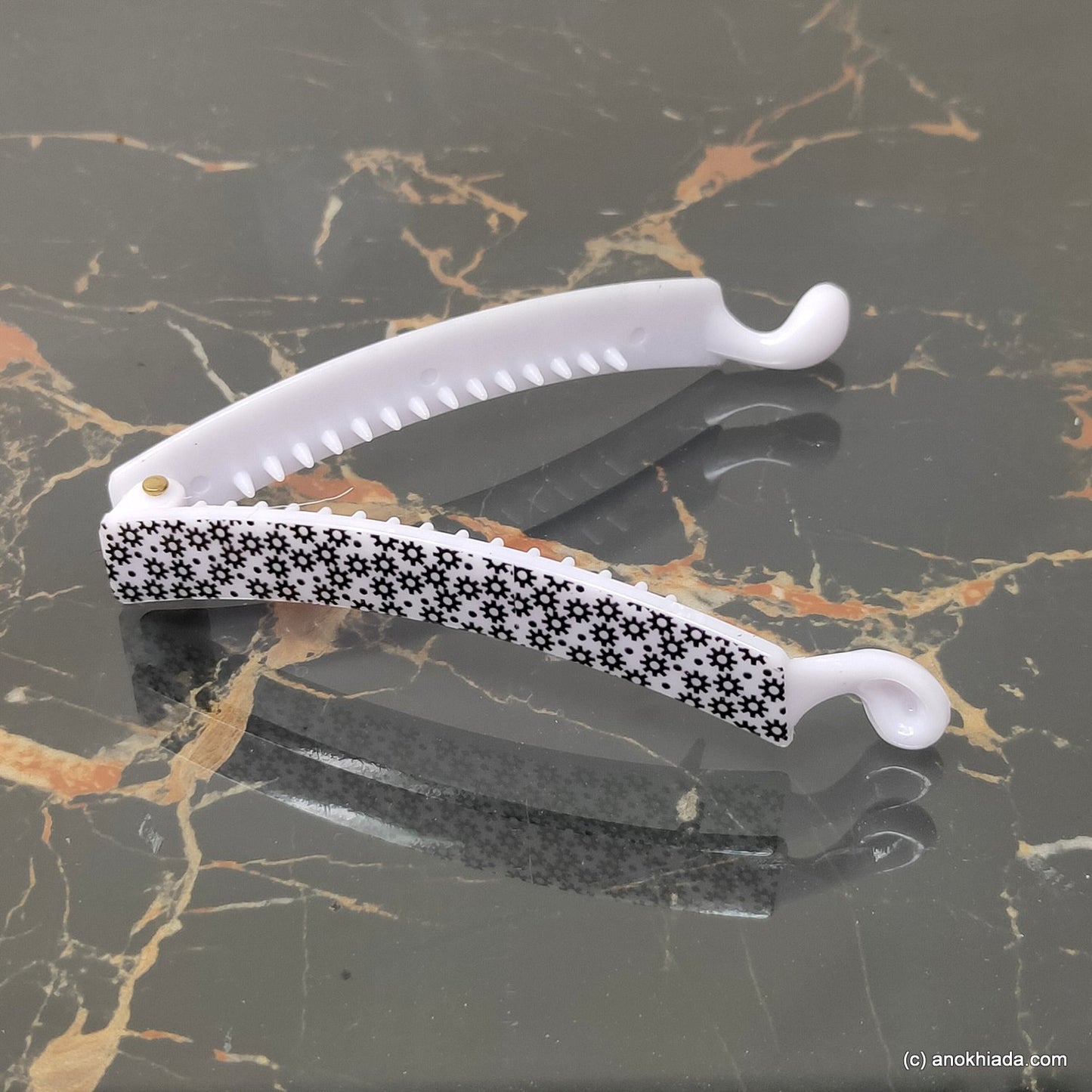 Floral Print Banana Hair Clip for Girls & Woman (98-24a Banana Hair Clips)