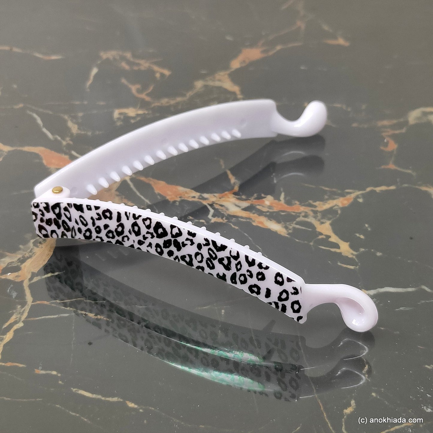 Tiger Print Banana Hair Clip for Girls & Woman (98-24b, Banana Hair Clips)