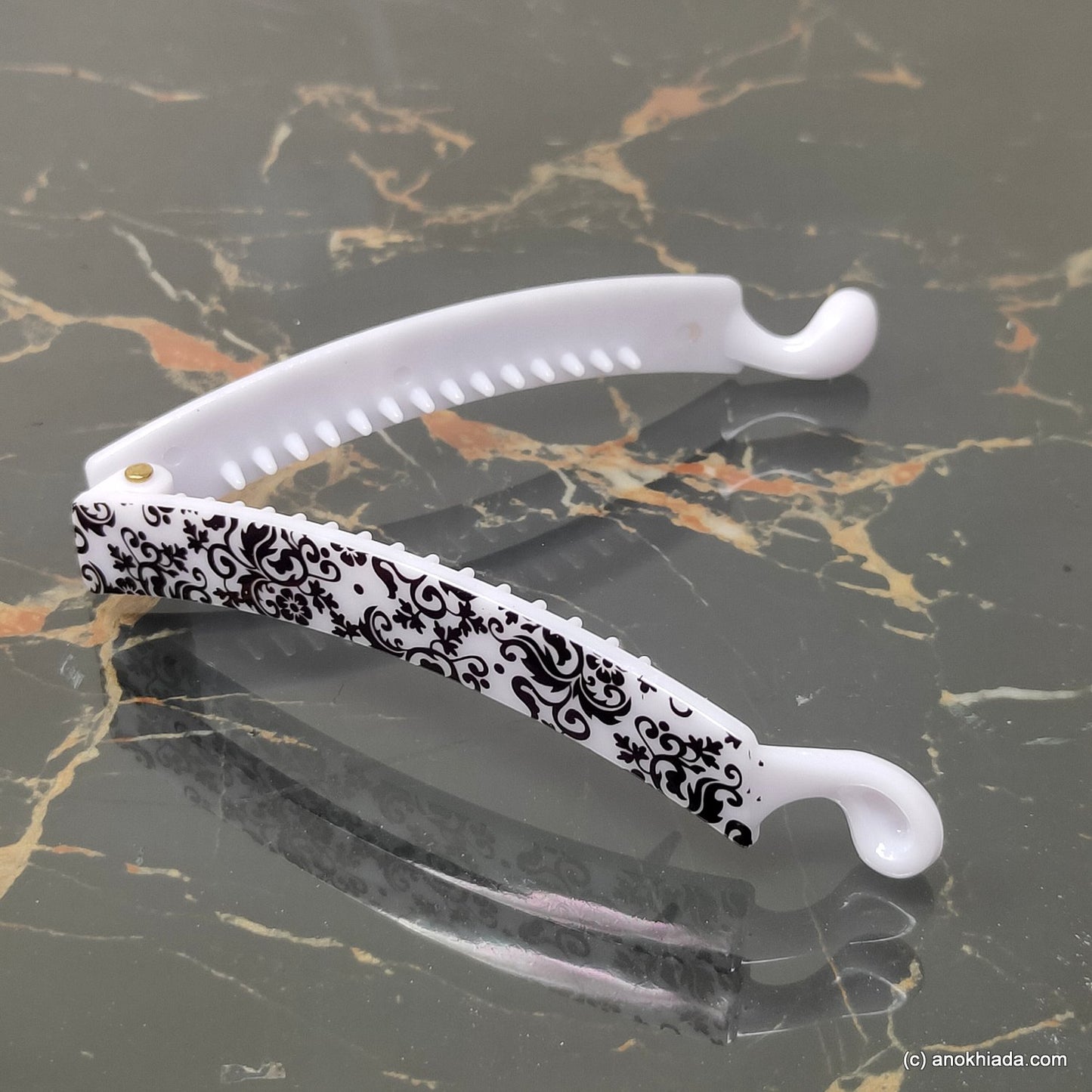 Floral Print Banana Hair Clip for Girls & Woman (98-24c Banana Hair Clips)