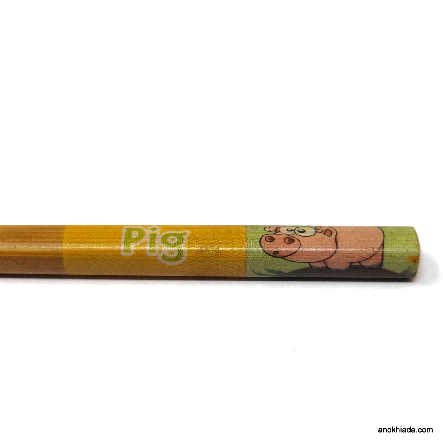 Anokhi Ada Pig Print Wooden Juda Stick/Bun Stick - (99-18F Juda Stick)