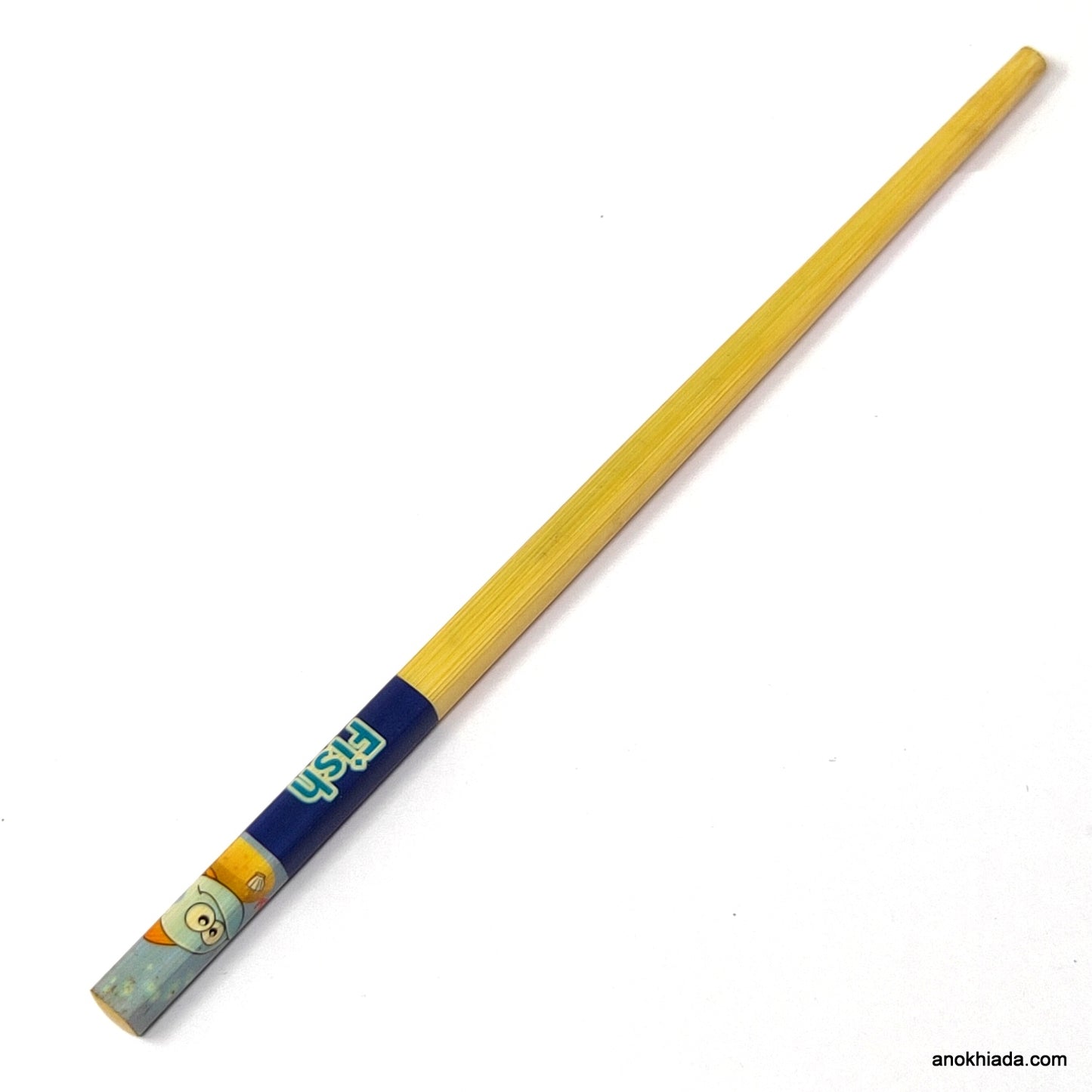 Anokhi Ada Fish Print Wooden Juda Stick/Bun Stick - (99-21 Juda Stick)