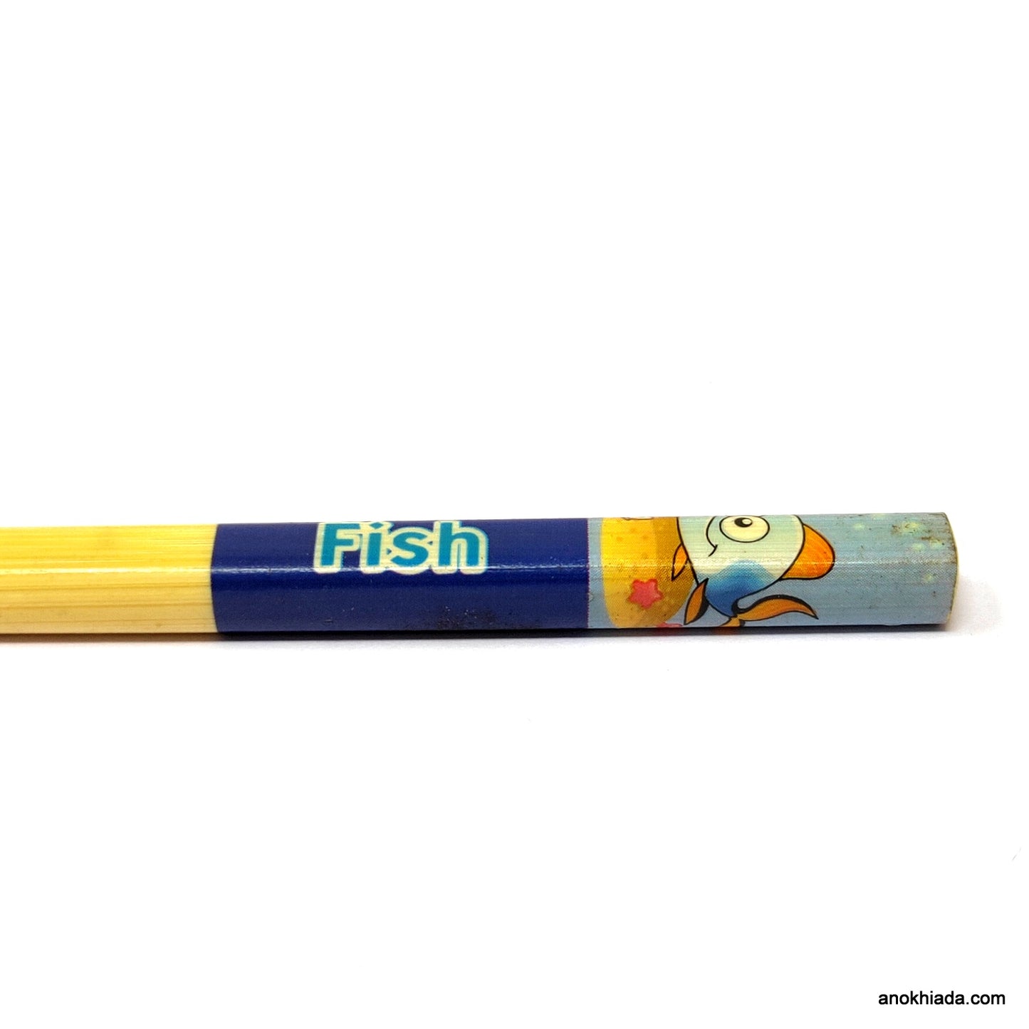 Anokhi Ada Fish Print Wooden Juda Stick/Bun Stick - (99-21 Juda Stick)