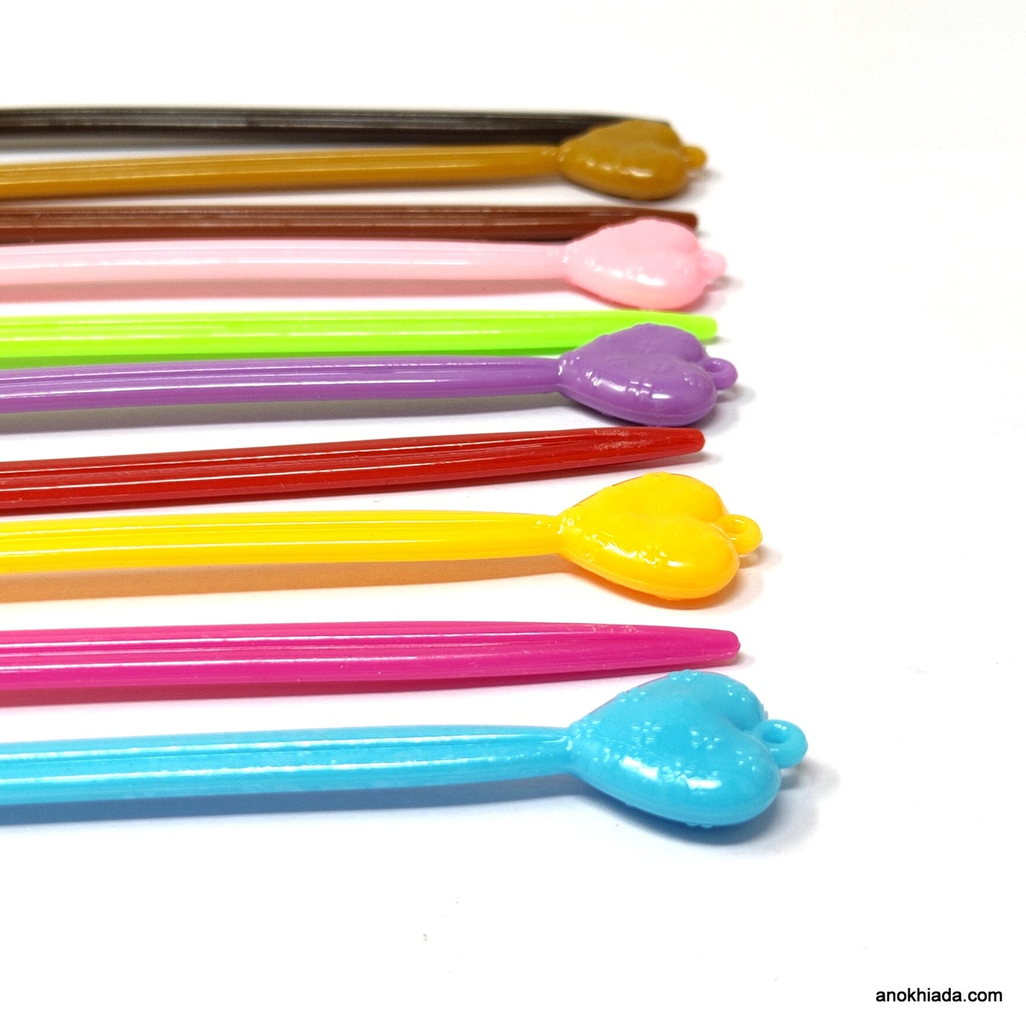 Anokhi Ada Plastic Juda Sticks/Bun Sticks for Girls and Women (Multi-Colour, Set of 10 Bun Sticks)  - (99-26 Juda Stick)