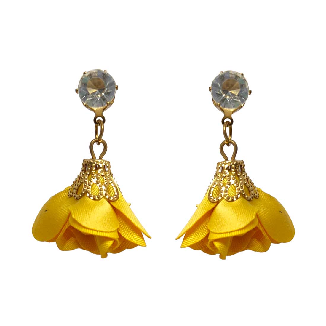 Anokhi Ada Metal Drop Earrings for Girls and Women (Tuscan sun Yellow)-AA-11