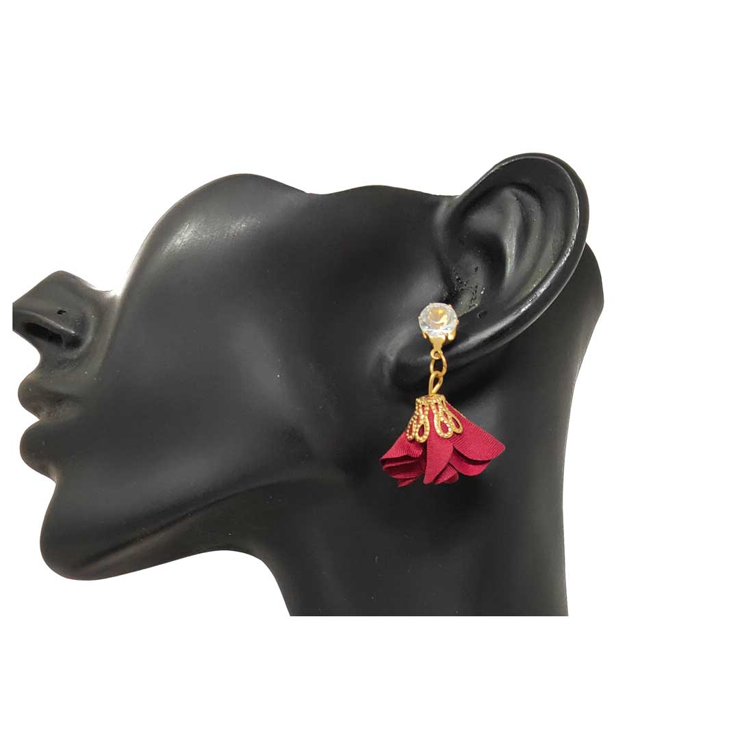 Anokhi Ada Metal Drop Earrings for Girls and Women (Marron)-AA-12