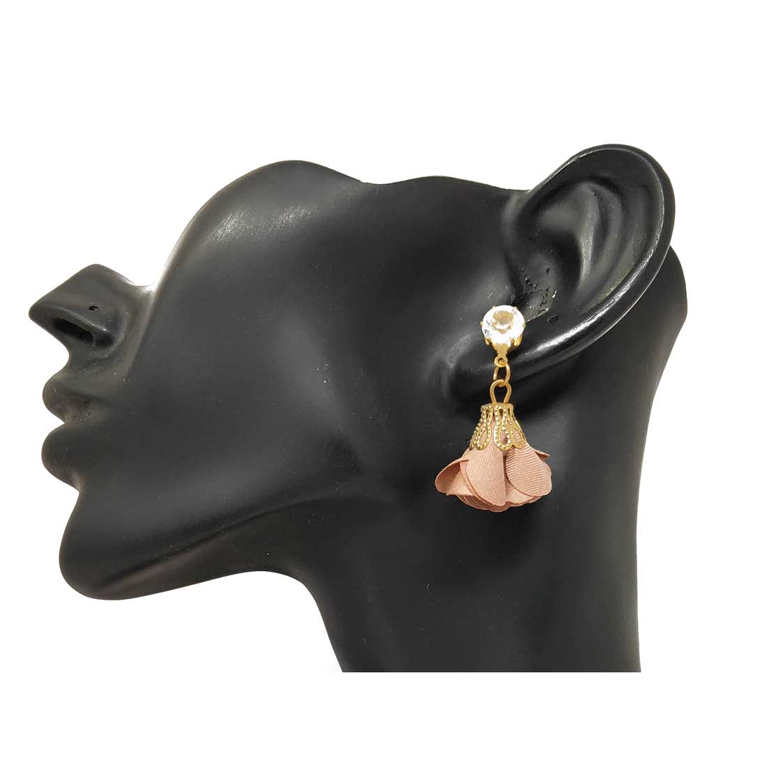 Anokhi Ada Metal Drop Earrings for Girls and Women (Tortilla Brown)-AA-14