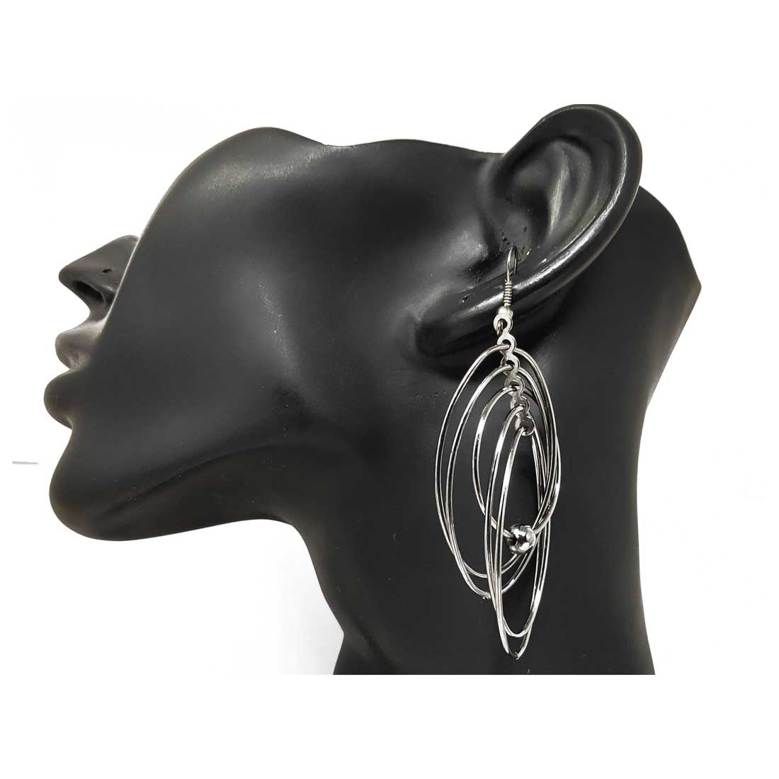Anokhi Ada Metal Drop and Dangle Earrings for Girls and Women (Silver)-AC-06