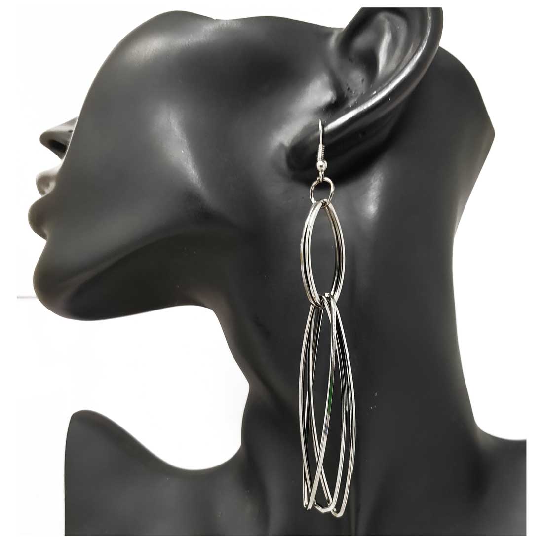 Anokhi Ada Metal Drop and Dangle Earrings for Girls and Women (Silver)-AC-07