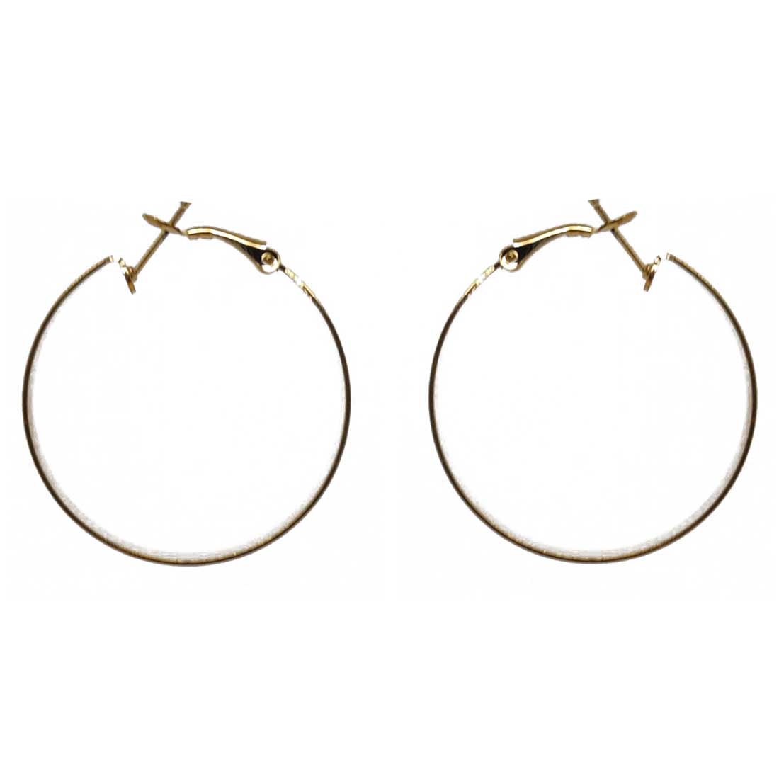 Anokhi Ada Metal Hoops Earrings for Girls and Women (Golden)-AC-12