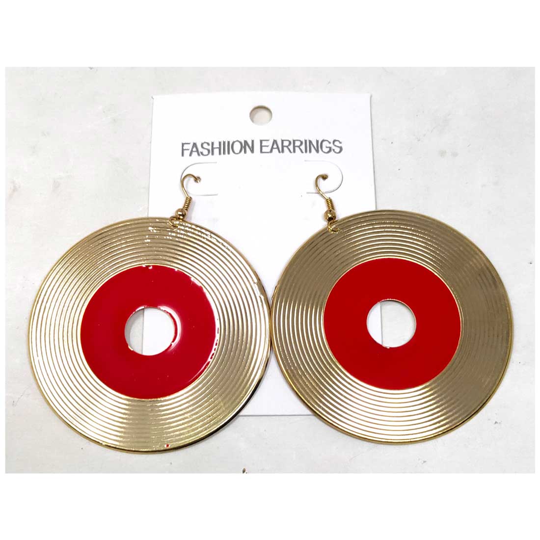Anokhi Ada Metal Dangle  Earrings for Girls and Women (Golden and Red)-AD-05