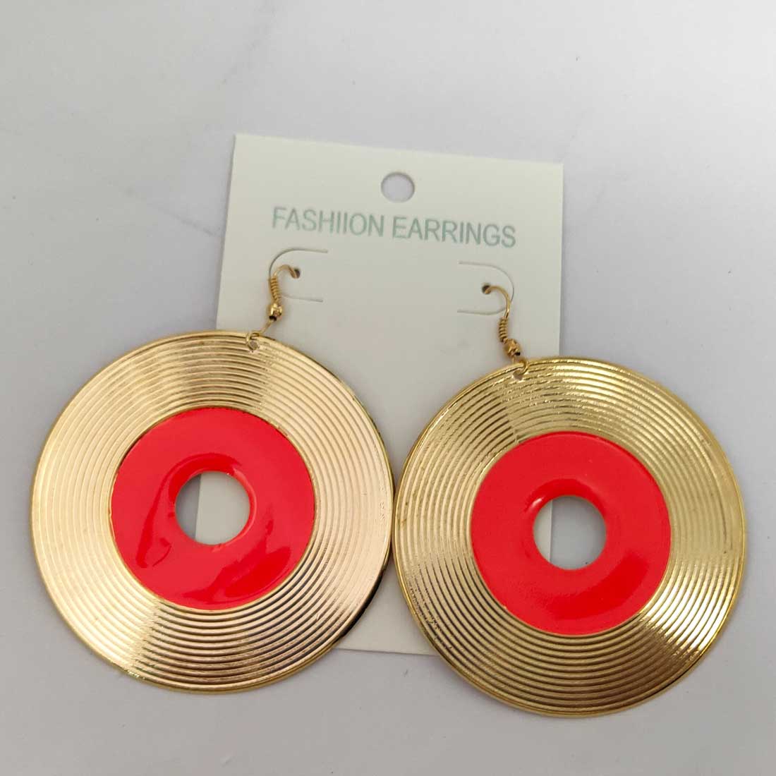 Anokhi Ada Metal Dangle  Earrings for Girls and Women (Golden and Magenta)-AD-09