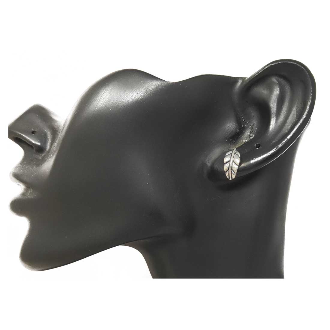 Anokhi Ada Metal J-Hoops Earrings for Girls and Women (Silver)-AG-04