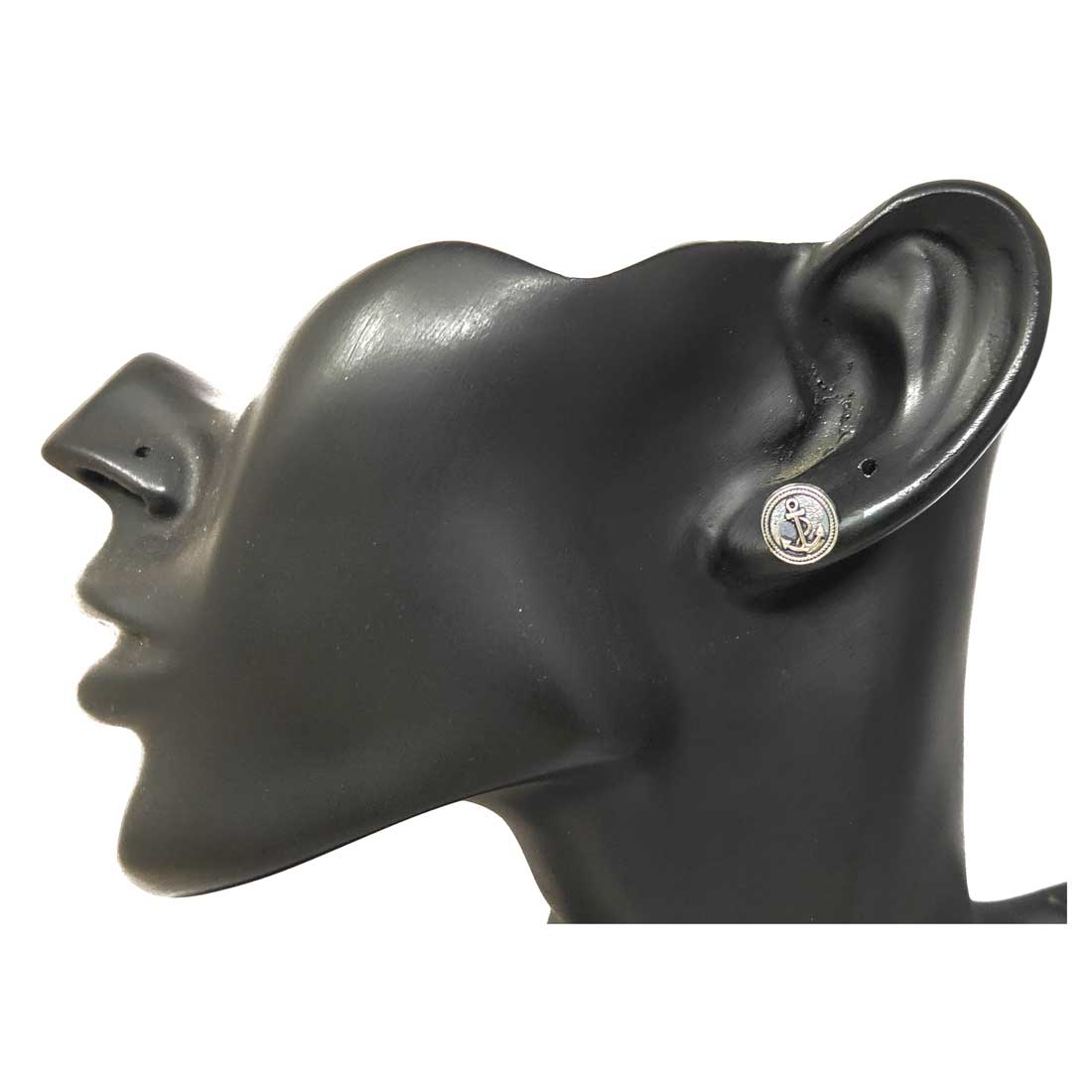 Anokhi Ada Metal Stud Earrings for Girls and Women (Silver)-AG-07