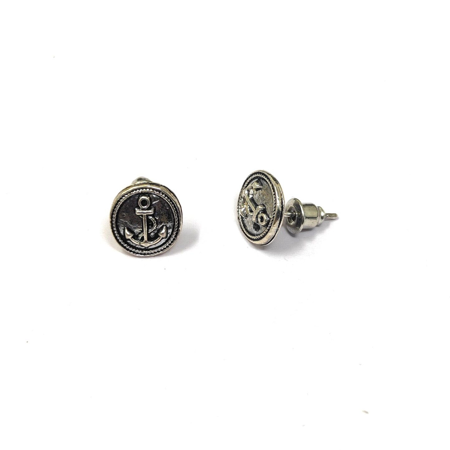 Anokhi Ada Metal Stud Earrings for Girls and Women (Silver)-AG-07