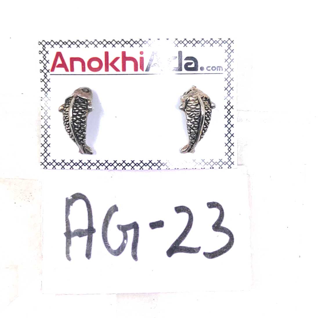 Anokhi Ada Metal J-Hoops Earrings for Girls and Women (Silver)-AG-23