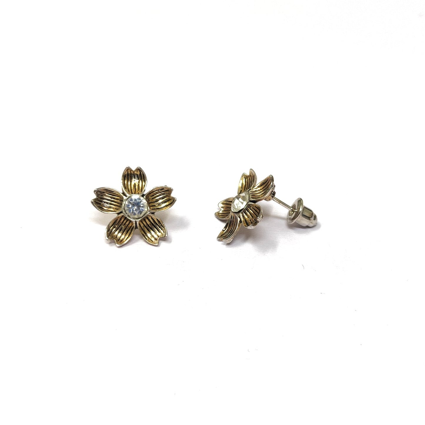Anokhi Ada Metal Stud Earrings for Girls and Women (Golden)-AG-29