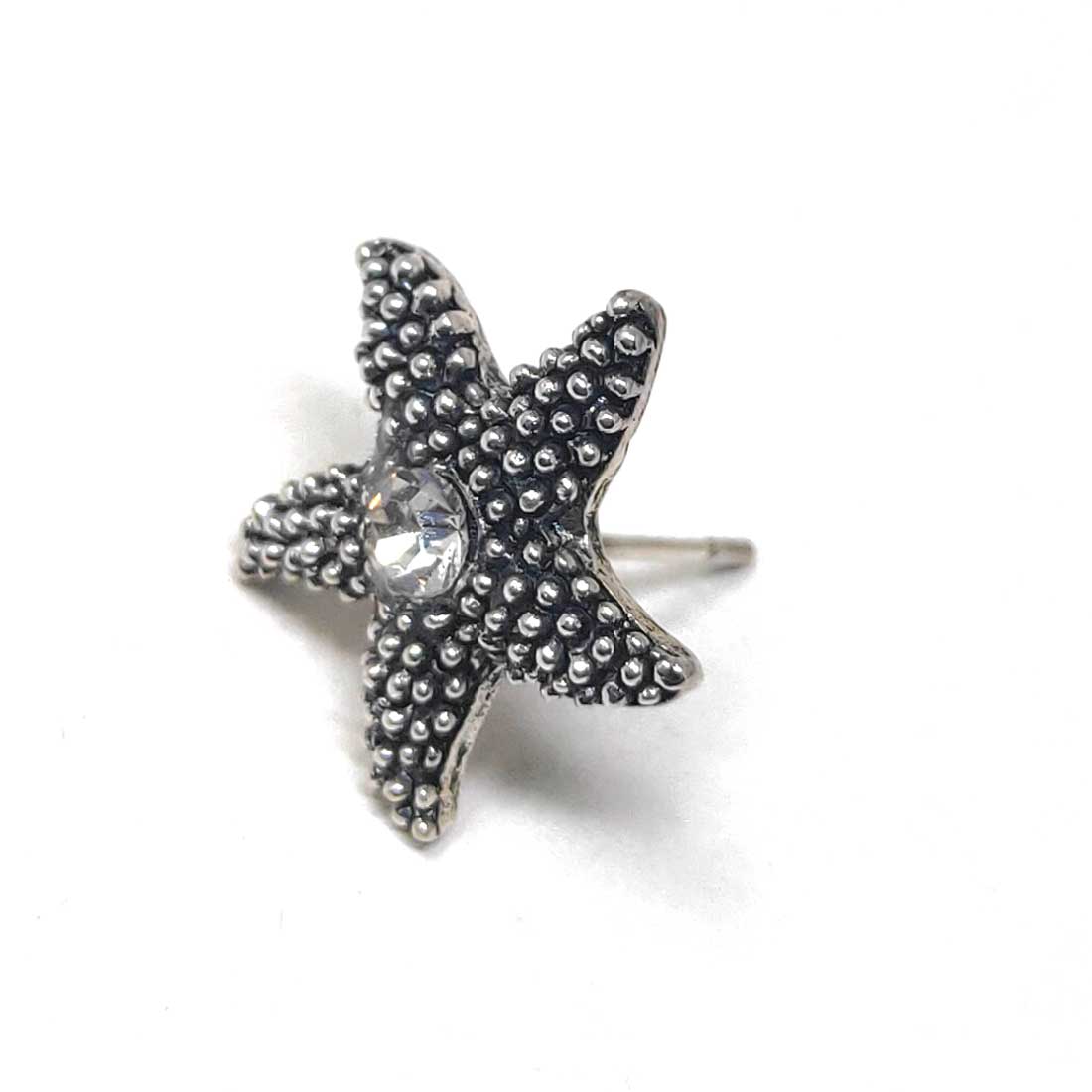 Anokhi Ada Metal Stud Earrings for Girls and Women (Silver)-AG-34