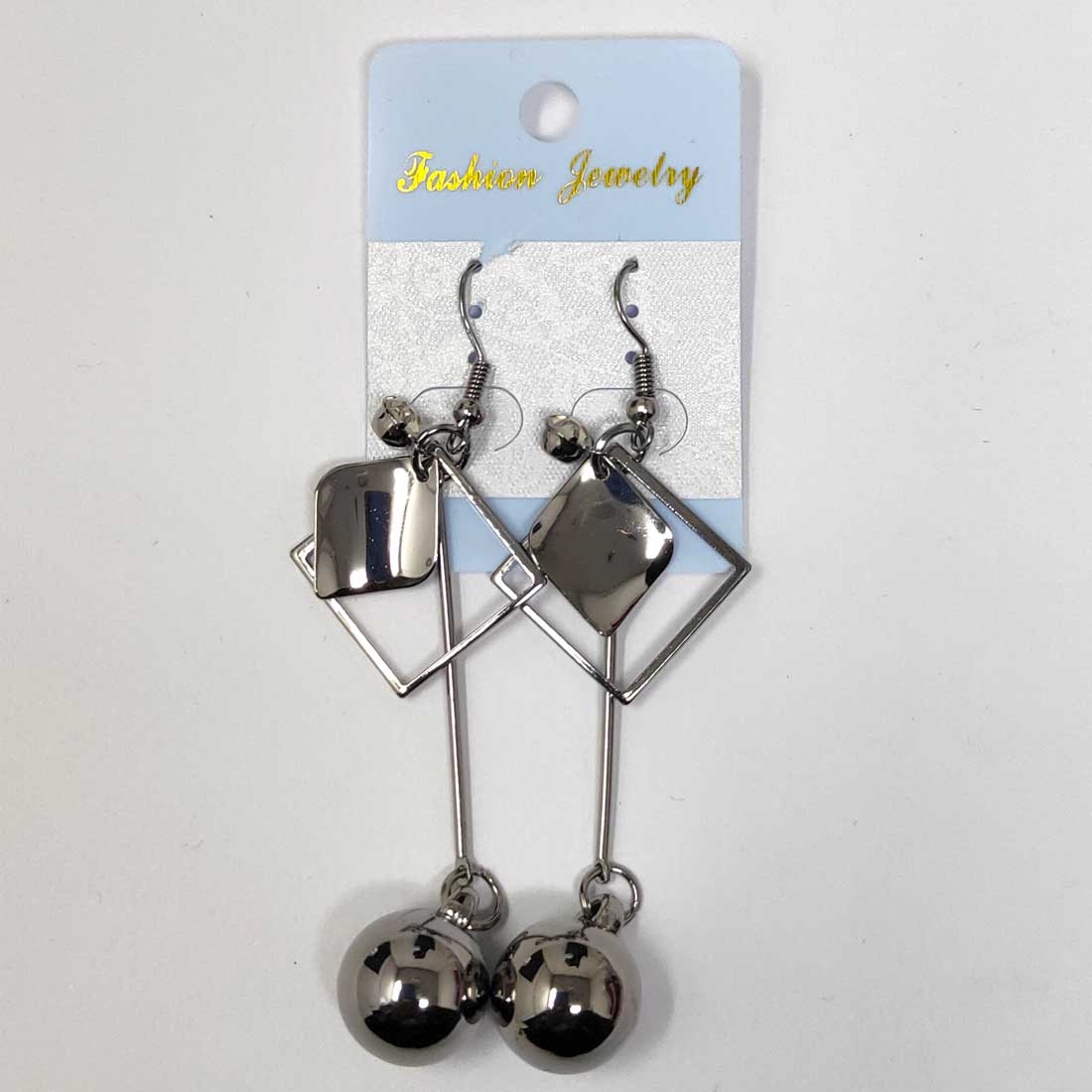 Anokhi Ada Metal Drop and Dangle Earrings for Girls and Women (Dark Silver)-AI-03